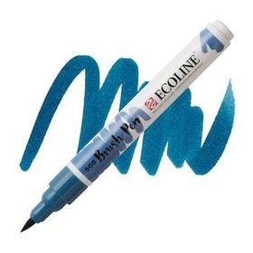 Talens Ecoline Brush Pen 508 Prussian Blue Fırça Uçlu Çizim Kalemi