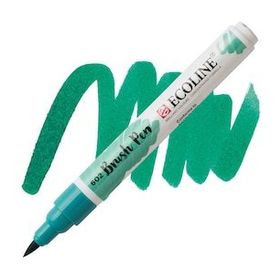 Talens Ecoline Brush Pen 602 Deep Green Fırça Uçlu Çizim Kalemi