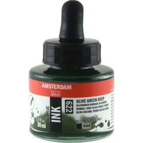 Talens N:622 Amsterdam 30ml Olive Green Deep Akrilik Mürekkebi
