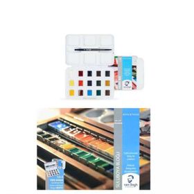 Talens Van Gogh 300 gr Defter ve 12+3 Plastik Kutu Sulu Boya