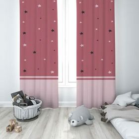 Talia Home TLA-034 Pembe 2 Kanat Pudra 70x200 cm Çocuk Odası Perde
