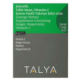 Talya Zencefil Tıbbi Nane Vitamin C 12 Pastil