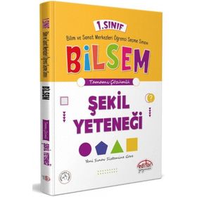 Tamamı Çözümlü 1. Sınıf Bilsem Hazırlık Şekil Yeteneği Seçme Sınavı - Editör Yayınları