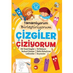 Tamamlıyorum Birleştir Çizgiler 5-6 Yaş - Kolektif