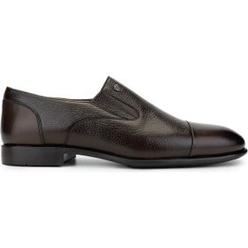 Tamer Tanca 01 2227 Erkek Hakiki Deri Kahverengi Loafer Ayakkabı