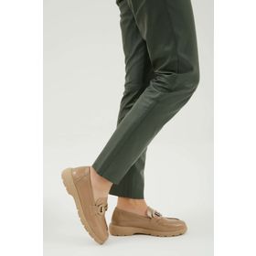 Tamer Tanca 33 8891-1 BN Y23 Vizon Deri Kadın Loafer Ayakkabı