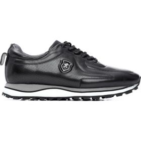 Tamer Tanca 383 4516 Y21 Siyah Deri Erkek Casual Ayakkabı