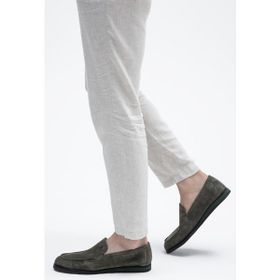 Tamer Tanca 537 3178 Y23 Yeşil Deri Erkek Loafer Ayakkabı