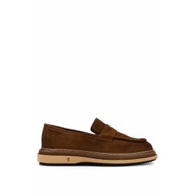 Tamer Tanca 537 3670 Erkek Hakiki Deri Bej Loafer Ayakkabı