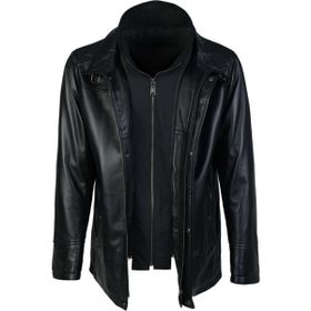 Tamer Tanca 571 TNC-0018 Siyah Deri Erkek Mont