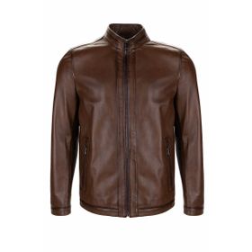 Tamer Tanca 797 2013 Kestane Deri Erkek Ceket Mont