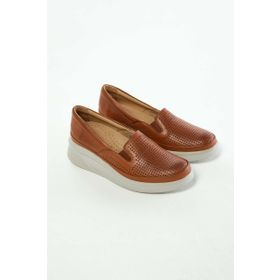 Tamer Tanca 824 3536 BN Y23 Taba Deri Kadın Comfort Ayakkabı