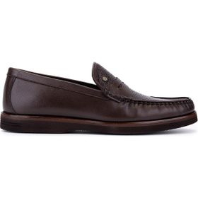 Tamer Tanca 886 2791 Erkek Hakiki Deri Kahverengi Loafer Ayakkabı