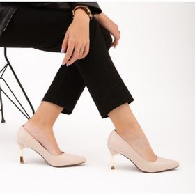 Tamer Tanca 911225 BN Y22 Bej Vegan Kadın Stiletto Ayakkabı