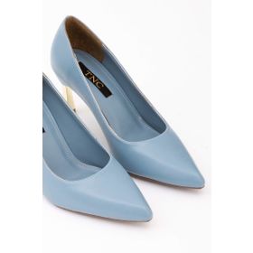 Tamer Tanca 911225 BN Y22 Mavi Vegan Kadın Stiletto Ayakkabı