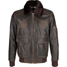 Tamer Tanca 993 B-25 Kızıl Eskitme Erkek Deri Mont