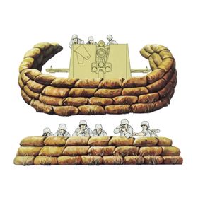 Tamiya 1/35 Sand Bag Plastik Kum Torbası Maket Kiti