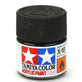 Tamiya X-18 10 ML Semi Gloss Black Parlak Akrilik Boya