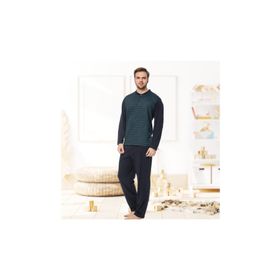Tampap Düğmeli Erkek Pijama Takımı
