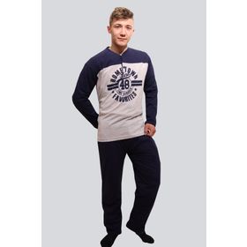 Tampap Düğmeli Erkek Pijama Takımı
