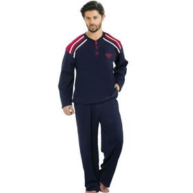 Tampap Düğmeli Erkek Pijama Takımı