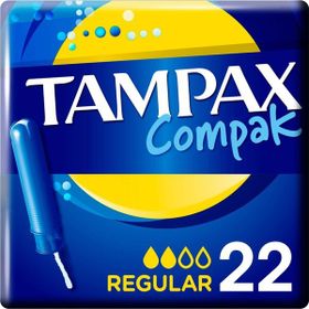 Tampax Compak Regular Aplikatörlü 22 Adet Tampon