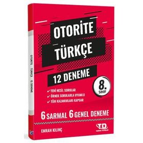 Tandem Otorite Türkçe 12 Deneme 8. Sınıf Tandem Yayınları