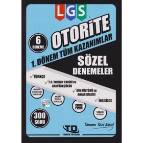 Tandem Yayınları 8. Sınıf LGS 1. Dönem Tüm Kazanımlar Otorite Sözel Denemeler