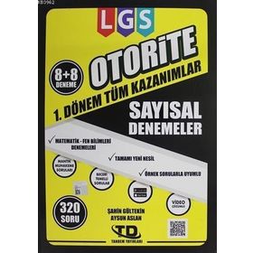 Tandem Yayınları 8. Sınıf LGS Otorite 1. Dönem Sayısal Denemeler