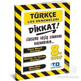 Tandem Yayınları 8. Sınıf LGS Türkçe Denemeleri