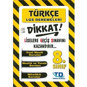 Tandem Yayınları 8. Sınıf LGS Türkçe Denemeleri