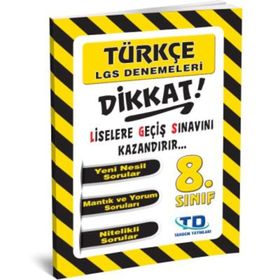 Tandem Yayınları 8. Sınıf LGS Türkçe Denemeleri