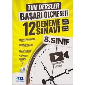 Tandem Yayınları 8. Sınıf Tüm Dersler Başarı Ölçme Seti 12 Deneme Sınavı Yeni