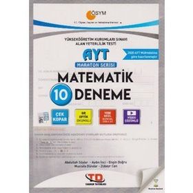 Tandem Yayınları AYT Matematik 10'lu Maraton Serisi Deneme
