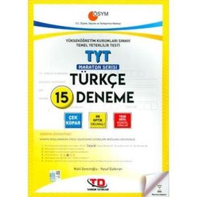 Tandem Yayınları TYT Türkçe 15 Deneme