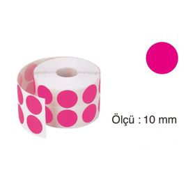 Tanex 10 mm 5000 Adet Pembe Nokta Etiket