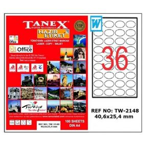 Tanex 100 Yaprak 40x25 mm Laser Copy Inkjet Lazer Etiket