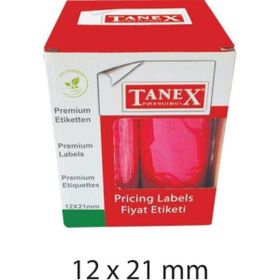 Tanex 12 x 21 800'lü Pembe Florasan Motex Etiket
