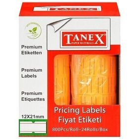 Tanex 12x21 Florasan Turuncu 800 Adet Motex Etiket