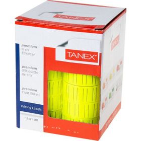 Tanex 12x21 Fosforlu Sarı Çizgili Fiyat Etiketi
