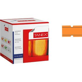 Tanex 12x21mm 6'lı Motex Flo Turuncu Çizgili Etiket