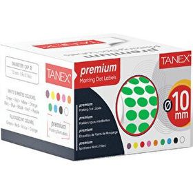 Tanex 20 mm Yeşil 1 Rulo 2500'lü Nokta Etiketi