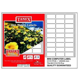 Tanex 20x55 Bilgisayar Etiketi