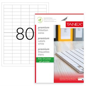 Tanex 2180 37x14 25 x Laser Etiket