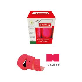 Tanex 21x12 cm 800'lü 6'lı Pembe Renk Rulo Fiyat Etiketi