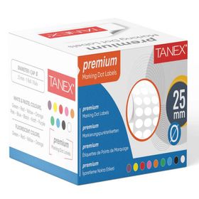 Tanex 25 mm 2500 Adet Beyaz Nokta Etiket