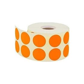 Tanex 25 mm 2500 Adet Floresan Turuncu Nokta Etiket