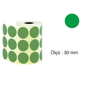 Tanex 30 mm 2000 Adet Yeşil Nokta Etiket