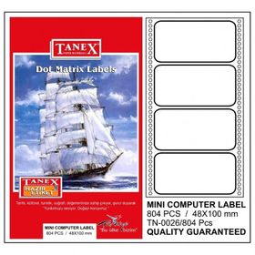 Tanex 48x100 mm Bilgisayar Etiketi