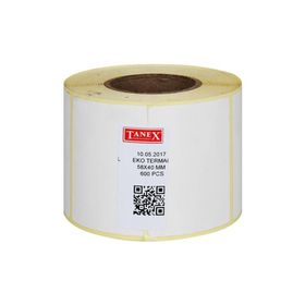 Tanex 58x40 mm 600 Adet Beyaz Termal Rulo Etiketi